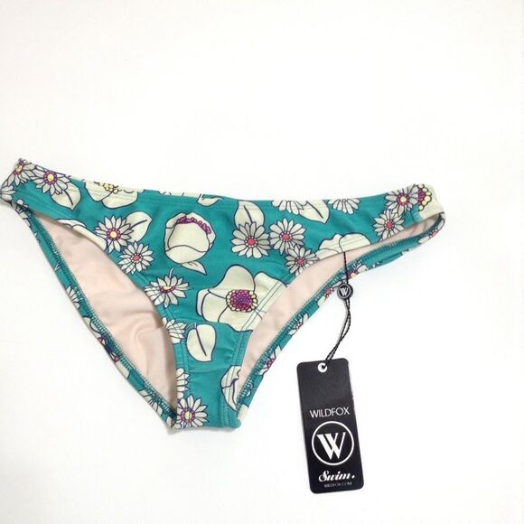 Wildfox Swim Sixties Floral Bikini Bottom Sz S - Picture 1 of 4